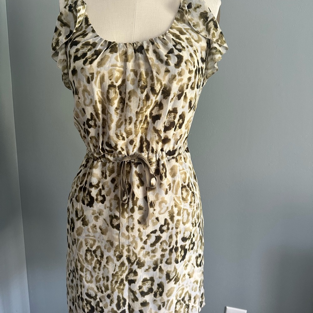 Loft Leopard Print Sleeveless Dress